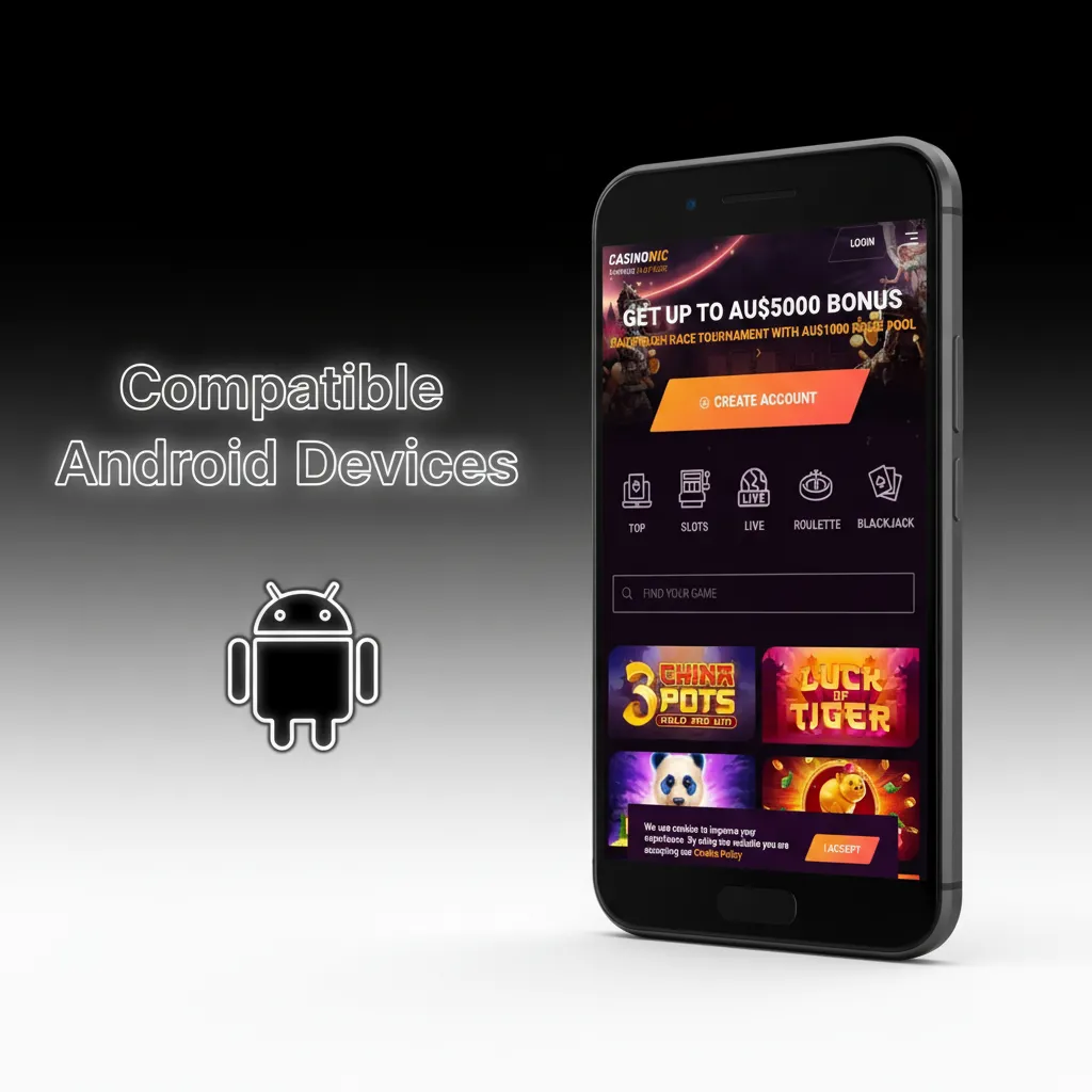 Lineup of compatible Android phones and tablet in Australia: Galaxy S23, Pixel 7, OPPO Find X5 Pro, Moto G82, Tab A8.