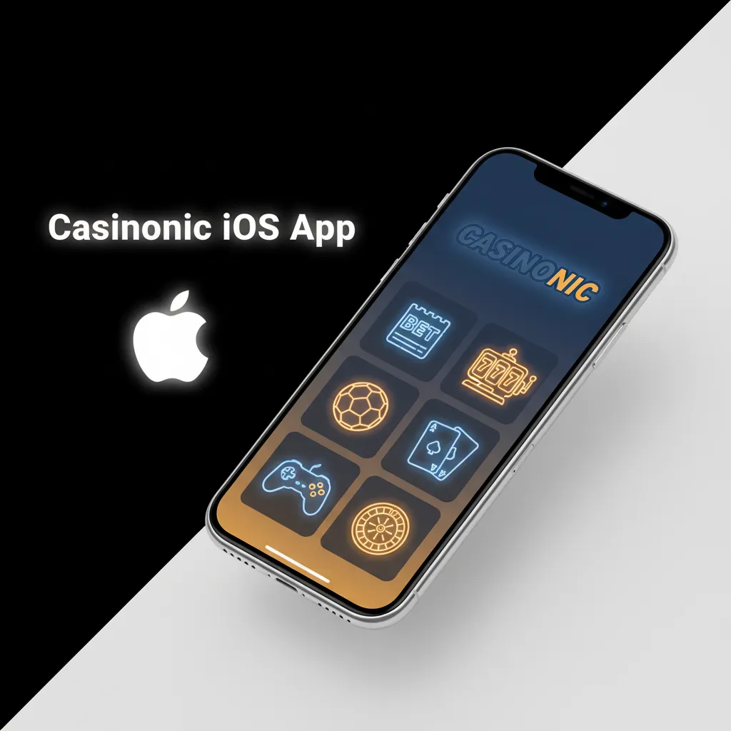 Casinonic iOS app on iPhone and iPad; free download; iOS 12+, ~100MB; full site features, sports & casino, fast payments.