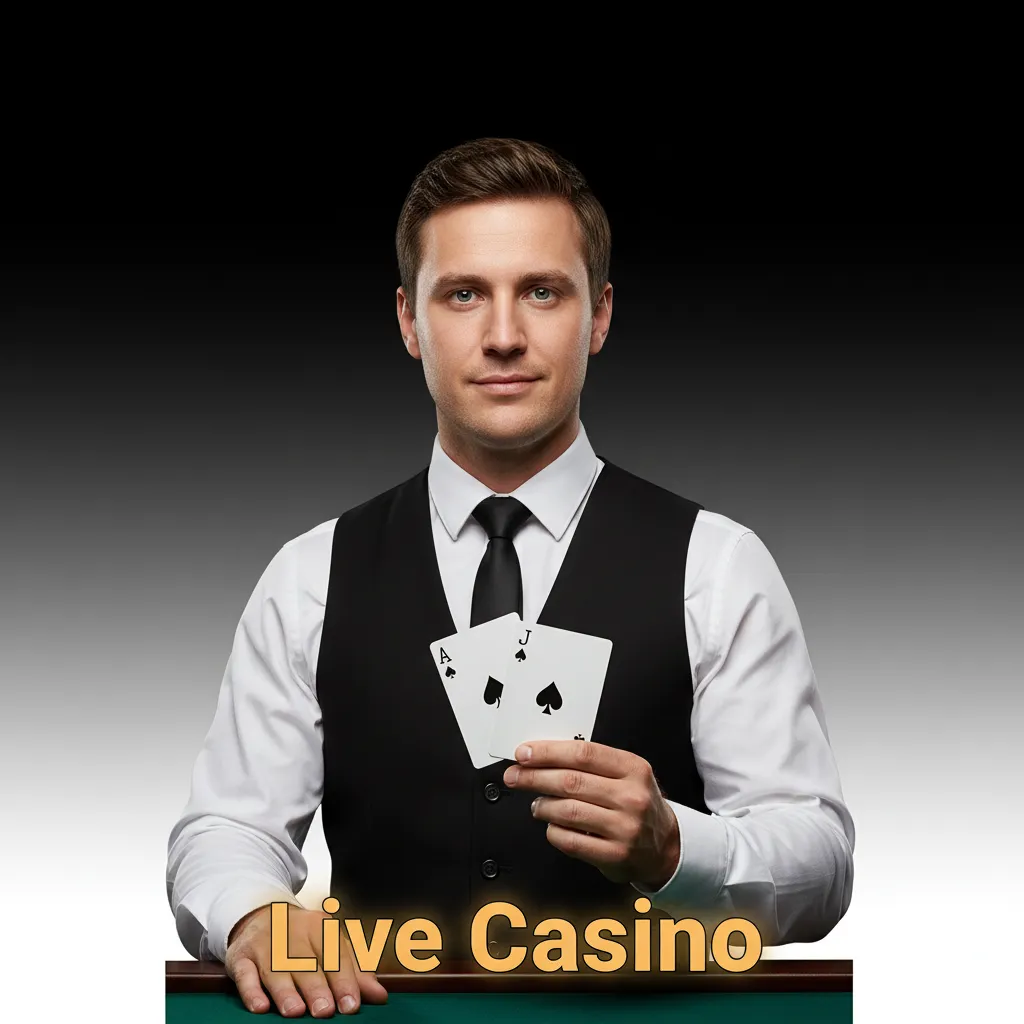Live dealer studio with roulette, blackjack, baccarat, and game shows; real cards, wheels, and real-time results.