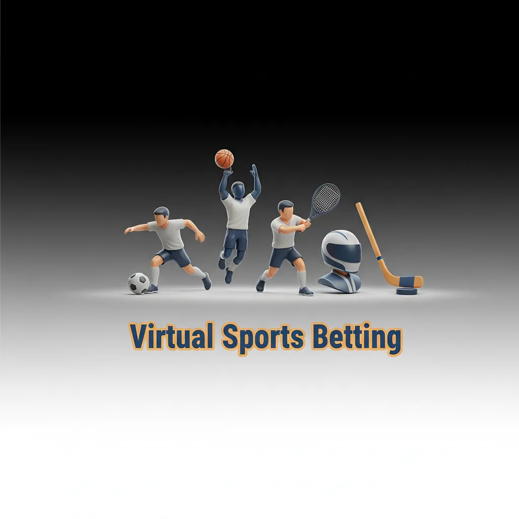 Virtual sports betting interface with RNG-based football, horse racing, greyhounds, tennis; fast results every few minutes.