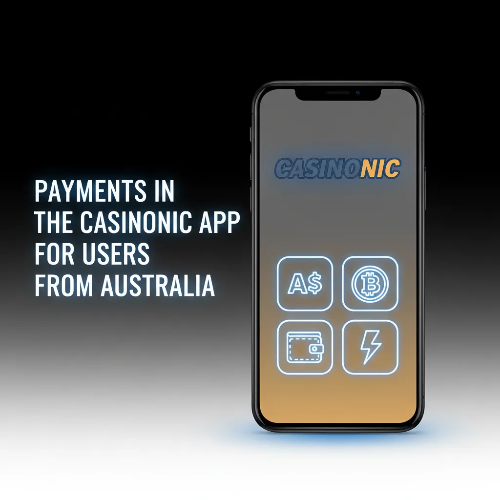 Casinonic app payments for Australia: instant deposits; e-wallet withdrawals in mins; A$10 min deposit, A$20 min withdrawal.