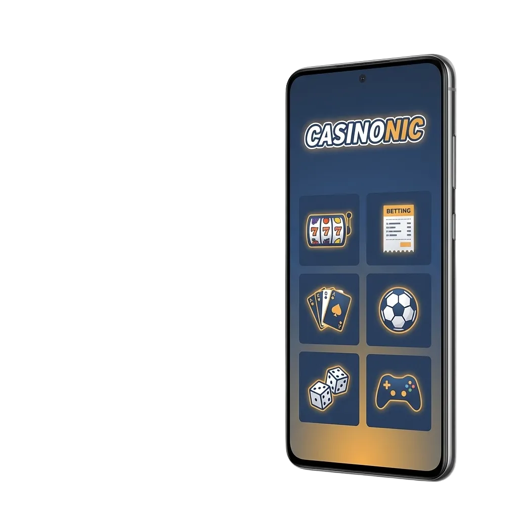 Casinonic Android app icon showing mobile casino gaming and betting features available for free download