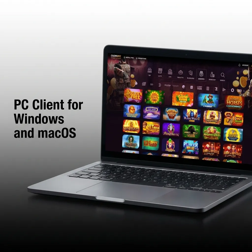 Casinonic casino accessible via web browsers on Windows and macOS without dedicated desktop client software